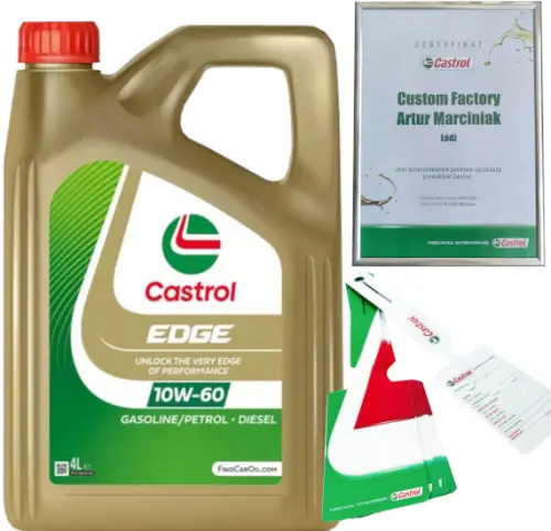 Okazja CASTROL EDGE 10W60 A3/B3 A3/B4 4L BMW M-MODEL VW 501 01/ 505 00 + ZAWIESZKA