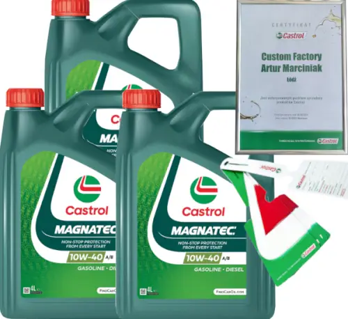 Okazja CASTROL MAGNATEC 10W40 A/B 12L VW 501 01 / 505 00 + ZAWIESZKA